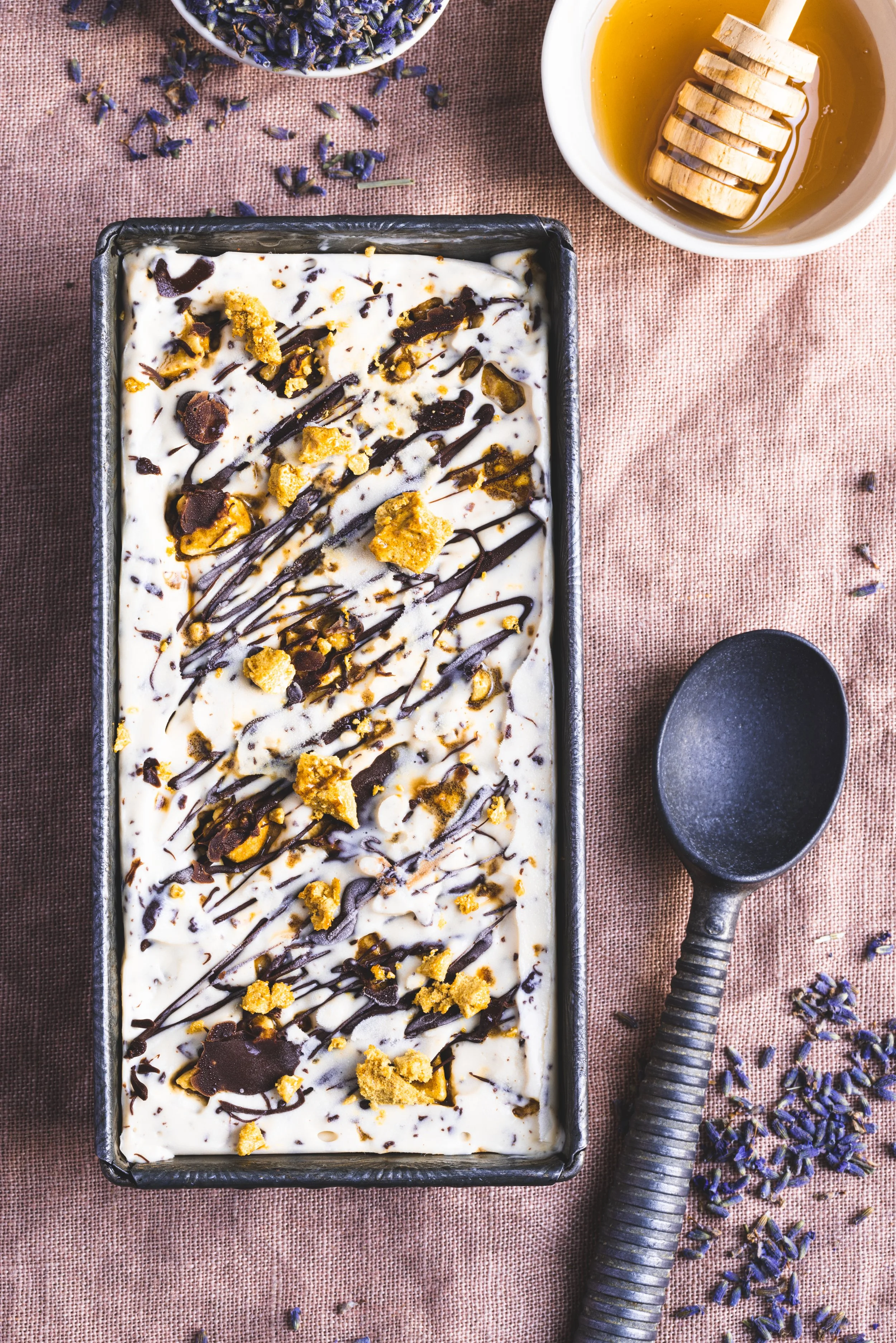 Honey Lavender Choc-Chip Ice Cream — Salma Sabdia